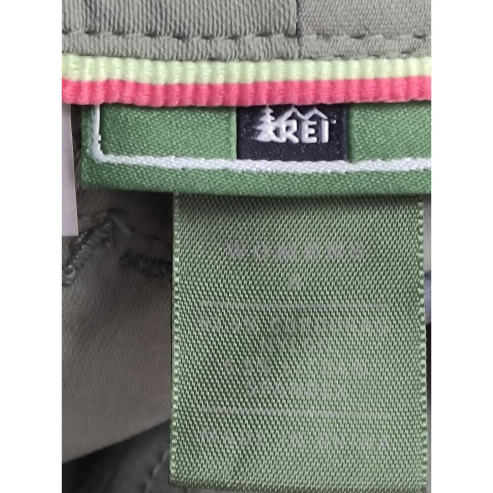 REI Womens Green Nylon Hiking Casual Beach Active Bermuda Shorts UPF 50 sz 4 - Picture 4 of 13